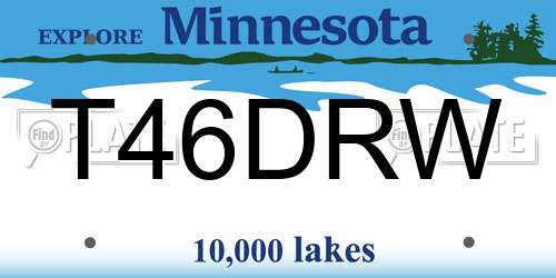 T46DRW Minnesota License Plate