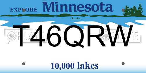 T46QRW Minnesota License Plate