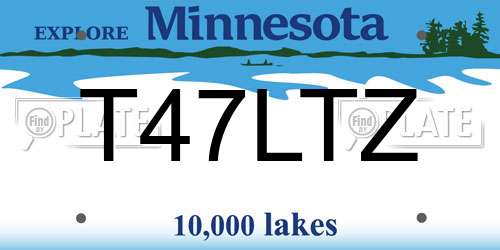 T47LTZ Minnesota License Plate