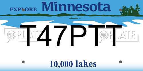 T47PTT Minnesota License Plate