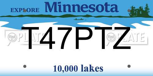 T47PTZ Minnesota License Plate