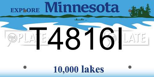 T4816I Minnesota License Plate