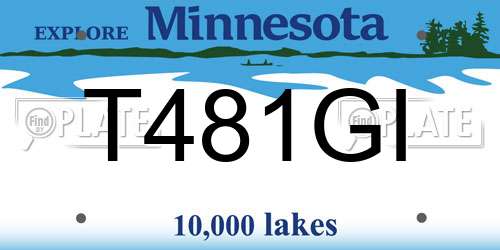 T481GI Minnesota License Plate