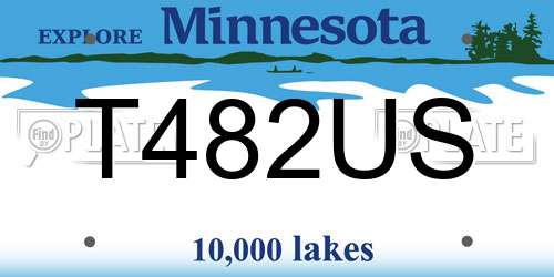 T482US Minnesota License Plate