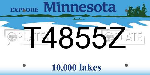 T4855Z Minnesota License Plate