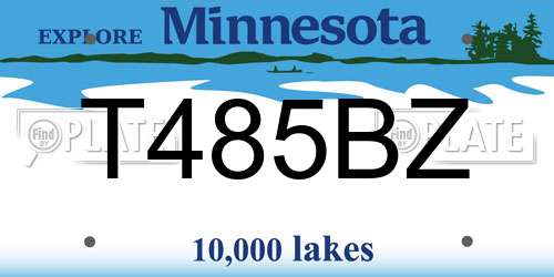T485BZ Minnesota License Plate