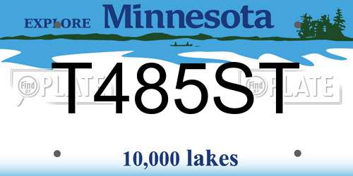 T485ST Minnesota License Plate