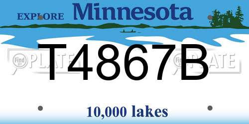 T4867B Minnesota License Plate
