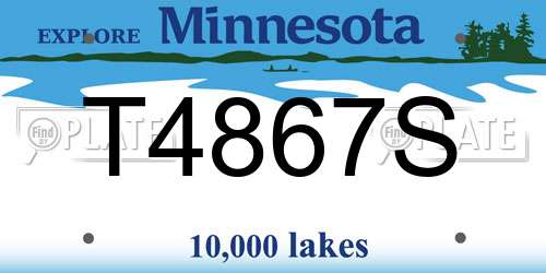 T4867S Minnesota License Plate