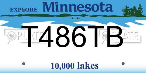 T486TB Minnesota License Plate