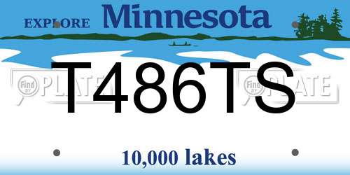 T486TS Minnesota License Plate