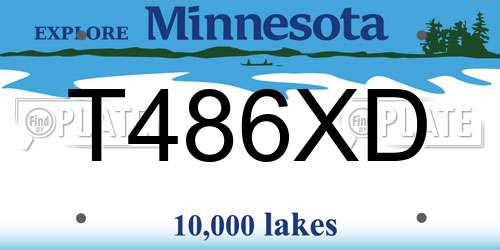 T486XD Minnesota License Plate