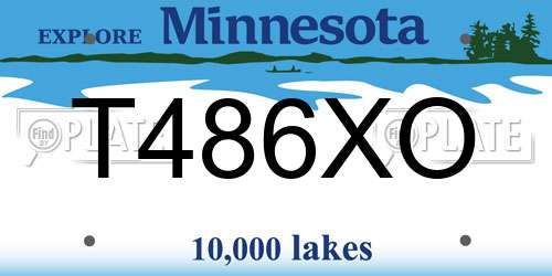 T486XO Minnesota License Plate