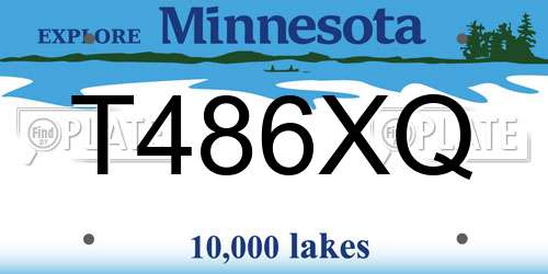 T486XQ Minnesota License Plate