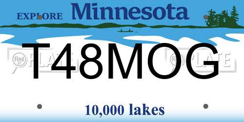 T48MOG Minnesota License Plate