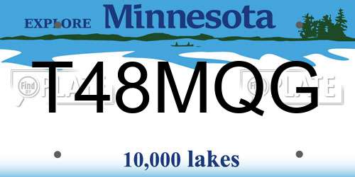 T48MQG Minnesota License Plate