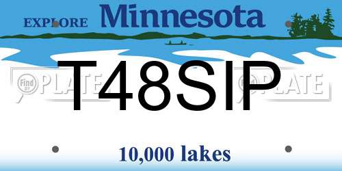 T48SIP Minnesota License Plate