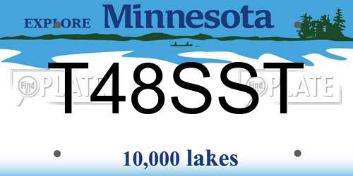 T48SST Minnesota License Plate
