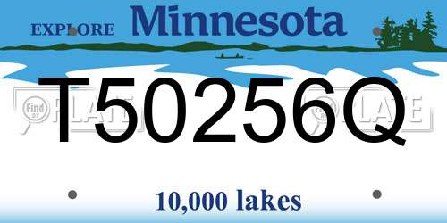 T50256Q Minnesota License Plate