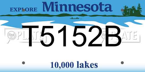 T5152B Minnesota License Plate