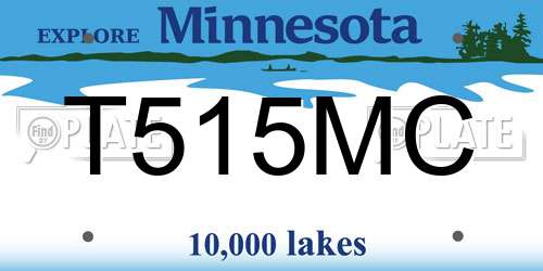 T515MC Minnesota License Plate