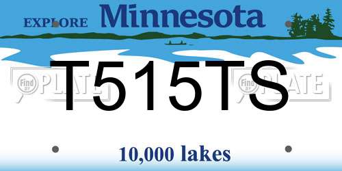 T515TS Minnesota License Plate