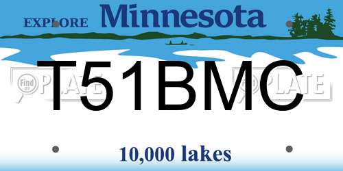 T51BMC Minnesota License Plate