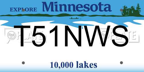 T51NWS Minnesota License Plate