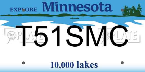 T51SMC Minnesota License Plate