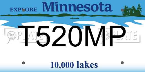 T520MP Minnesota License Plate