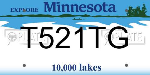 T521TG Minnesota License Plate