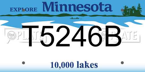 T5246B Minnesota License Plate
