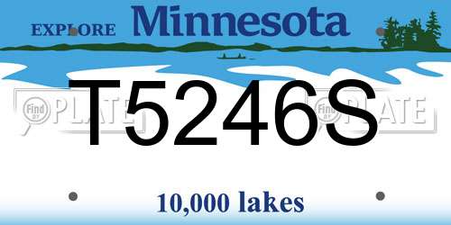 T5246S Minnesota License Plate