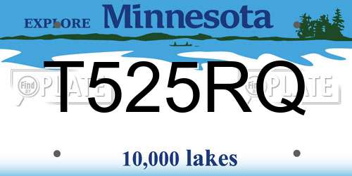 T525RQ Minnesota License Plate