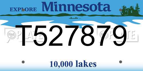 T527879 Minnesota License Plate