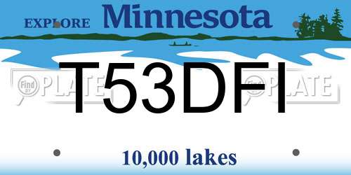 T53DFI Minnesota License Plate