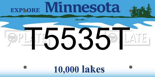 T5535T Minnesota License Plate