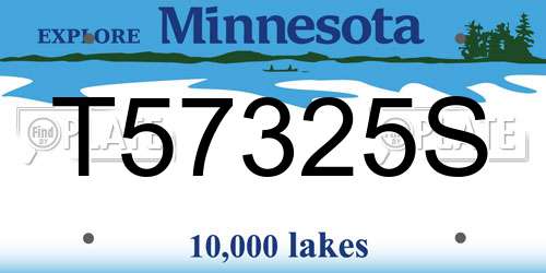 T57325S Minnesota License Plate