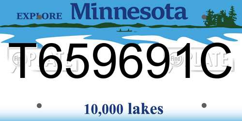 T659691C Minnesota License Plate