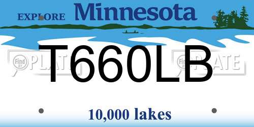 T660LB Minnesota License Plate