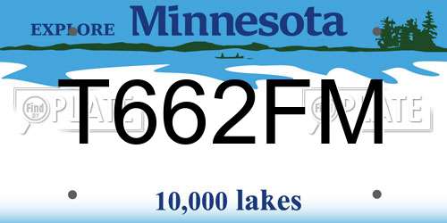 T662FM Minnesota License Plate