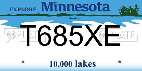 T685XE Minnesota License Plate