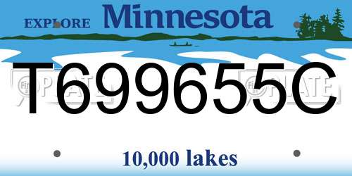 T699655C Minnesota License Plate