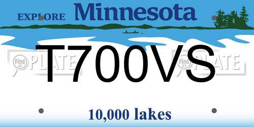 T700VS Minnesota License Plate