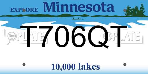 T706QT Minnesota License Plate