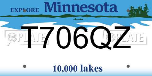 T706QZ Minnesota License Plate