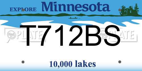 T712BS Minnesota License Plate