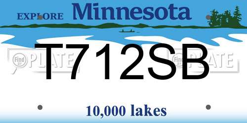 T712SB Minnesota License Plate