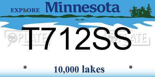 T712SS Minnesota License Plate