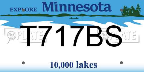 T717BS Minnesota License Plate